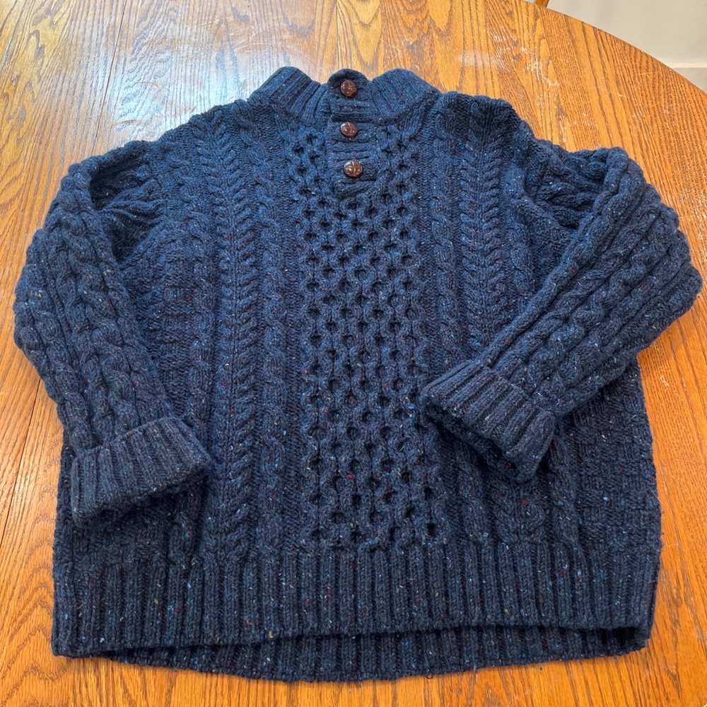 LL bean wool fisherman sweater